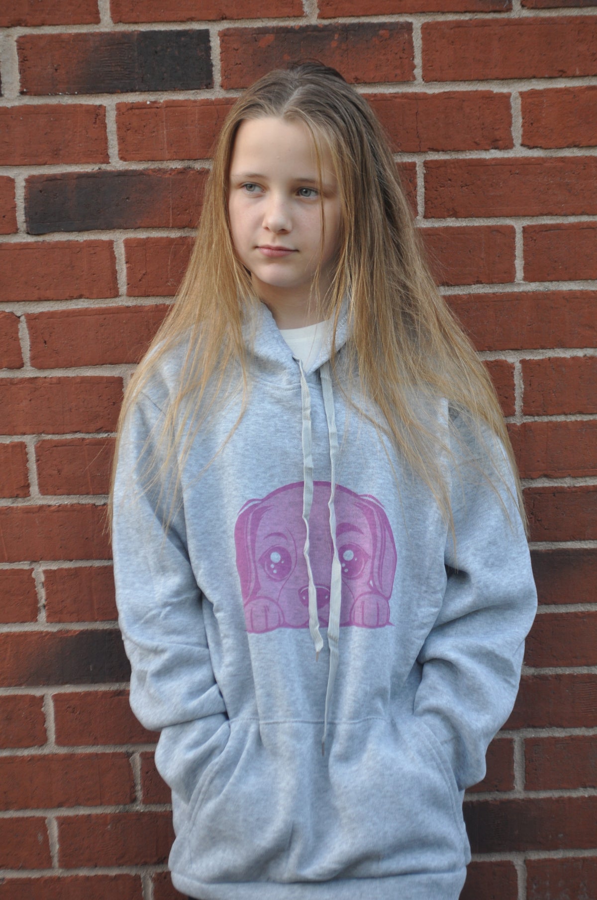 Dog Peeking Hoodie