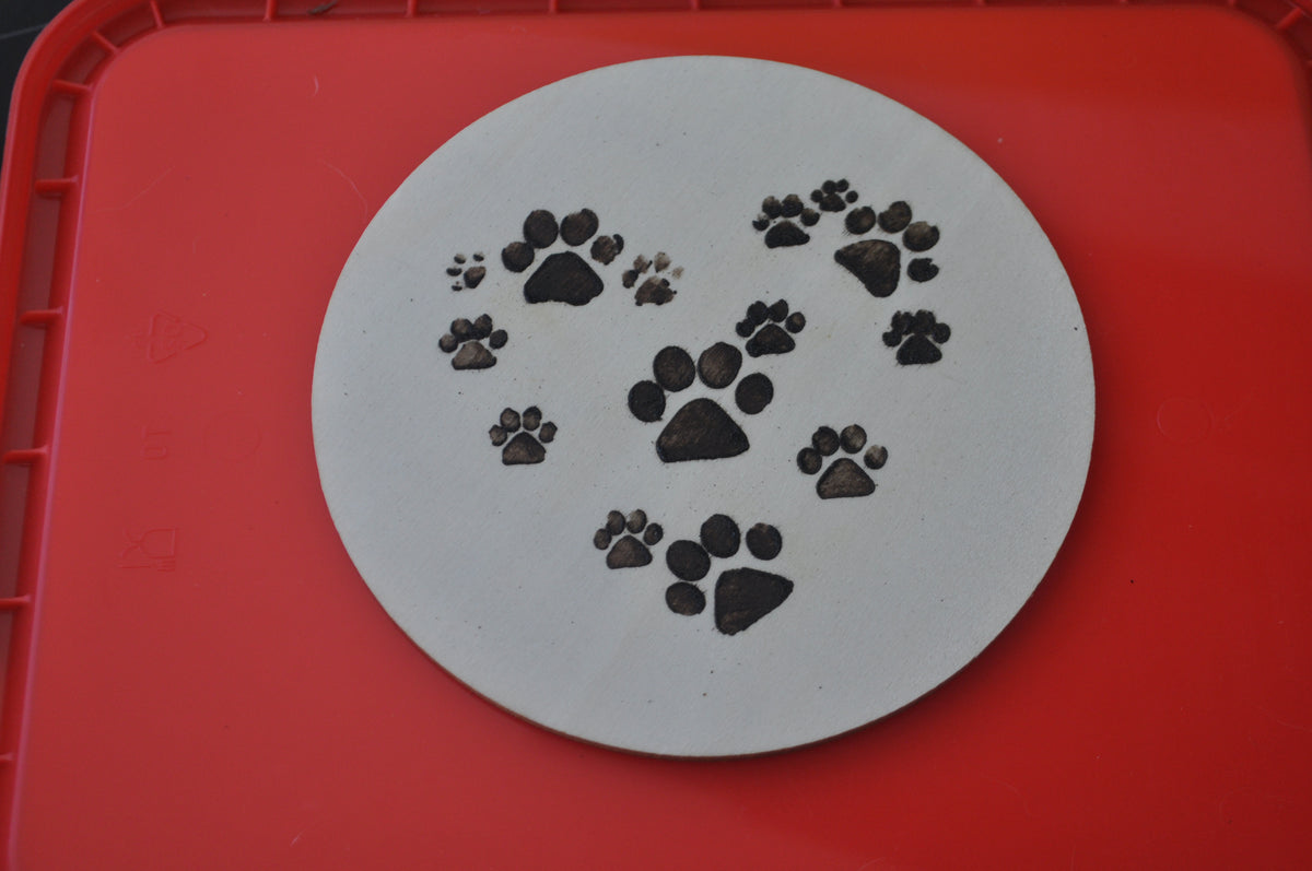 Heart Dog Print Coaster
