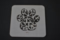 Camo Paw Print Coaster